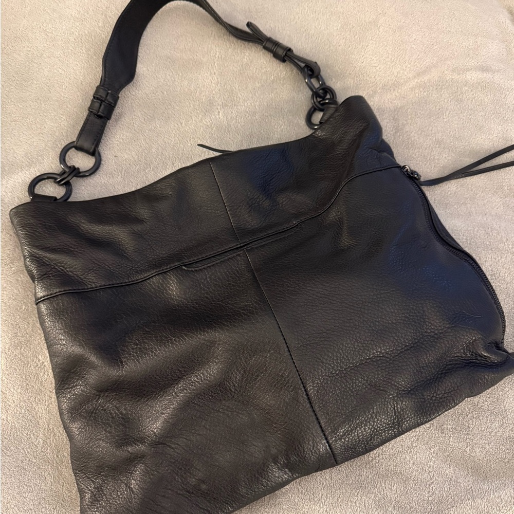 HOBO Black Leather Shoulder/hobo Bag